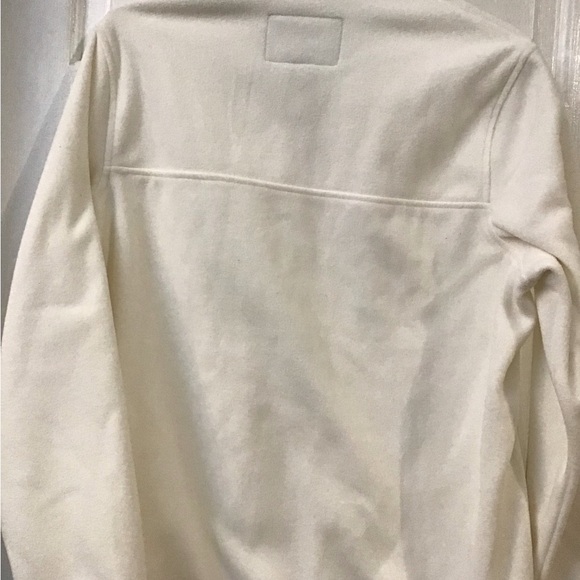 Lands' End Men's Zip Up Cream Sweater - Picture 6 of 8